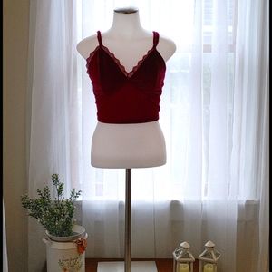 Velvet crop top